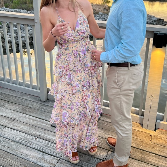 Astr | Dresses | Rosana Floral Tiered Ruffle Maxi Dress | Poshmark